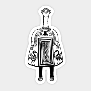 Bell idol from Thebes - Timeless abstraction Sticker